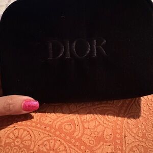 Dior Luxurious Black Velvet Pouch.